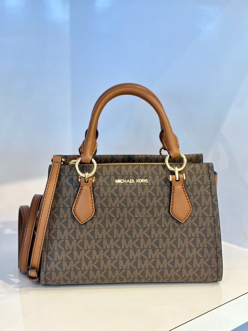 Michael Kors Marilyn Small Signature Logo Satchel Crossbody Bag